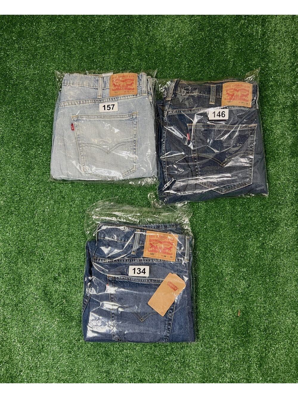 Levi's Jeans Lot of 3 NWT Men's 505 514 Denim Bundle W38 Mixed Wash